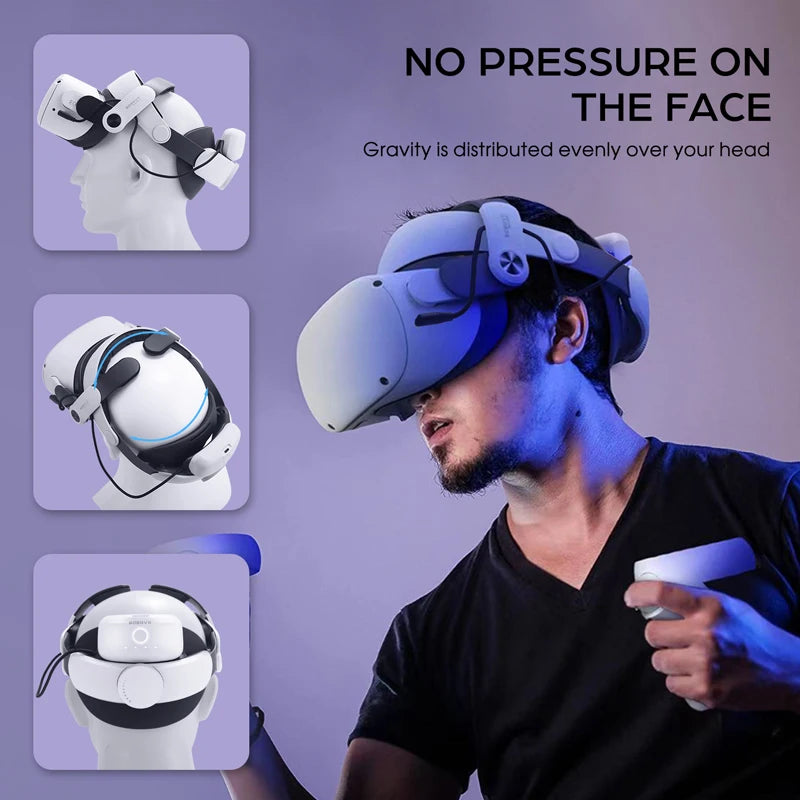 BOBOVR M2 Pro Battery Head Strap Compatible with Oculus Quest 2